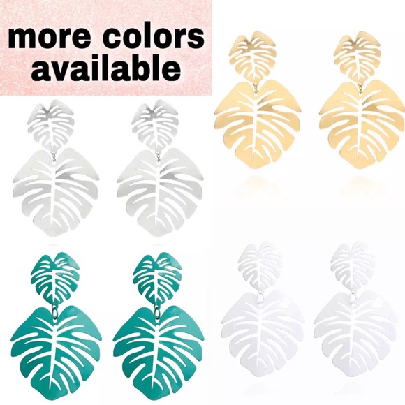 🔴5/$20⚠️𝗖𝗟𝗘𝗔𝗥𝗔𝗡𝗖𝗘⚠️Leaf Earrings NEW - Picture 9 of 11